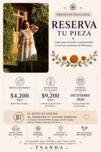 Cargar imagen en el visor de la galería, Reserva - Vestido CEMPASÚCHIL para Diciembre 2026 (Valor de $9,200 MXN)