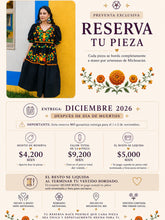 Cargar imagen en el visor de la galería, Reserva - Vestido CEMPASÚCHIL para Diciembre 2026 (Valor de $9,200 MXN)
